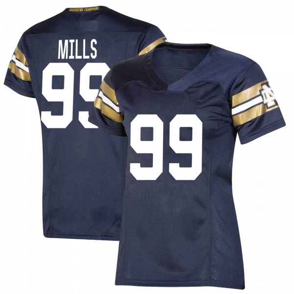 Rylie Mills Notre Dame Fighting Irish NCAA Women's #99 Navy Premier 2021 Shamrock Series Replica College Stitched Football Jersey OFY3255WI